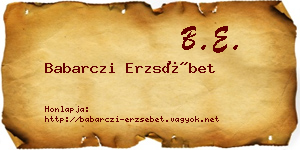 Babarczi Erzsébet névjegykártya